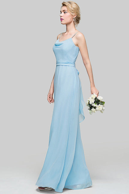 Robe De Demoiselle D'Honneur Bleu Pastel - gallery 3