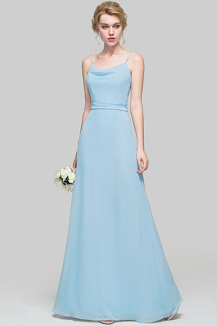 Robe De Demoiselle D'Honneur Bleu Pastel - gallery 4