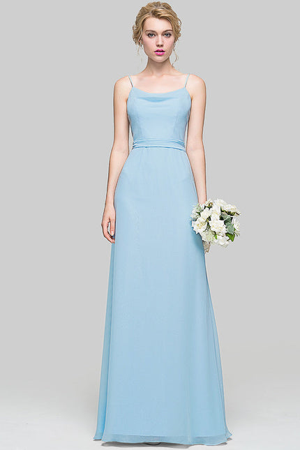 Robe De Demoiselle D'Honneur Bleu Pastel - gallery 2