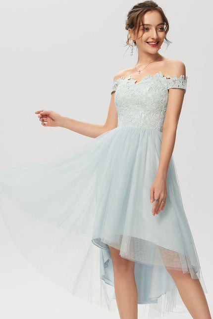 Robe De Demoiselle D'Honneur Bleu Pastel