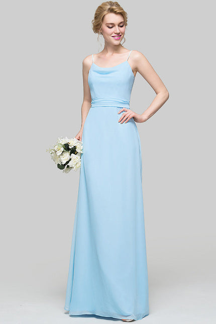 Robe De Demoiselle D'Honneur Bleu Pastel