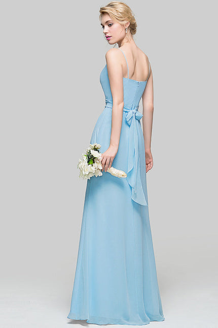 Robe De Demoiselle D'Honneur Bleu Pastel - gallery 5