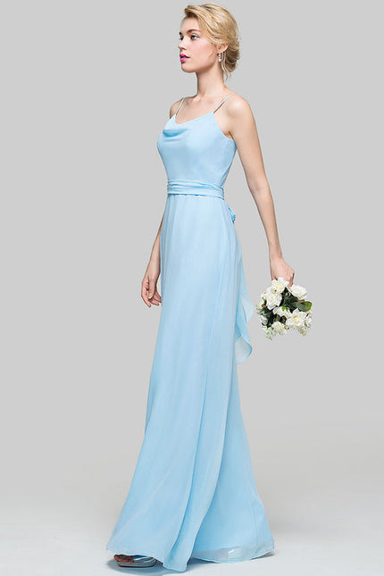 Robe De Demoiselle D'Honneur Bleu Pastel - gallery 7