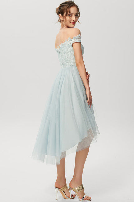 Robe De Demoiselle D'Honneur Bleu Pastel - gallery 4