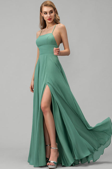 Robe Pastel Verte Trapèze Soirée Élégante