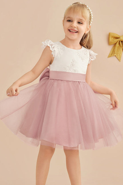 Robe Pastel Rose Fille Mariage Élégante - gallery 4