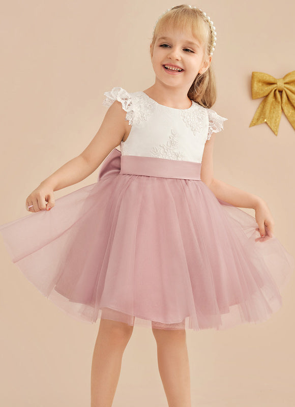 Robe Pastel Rose Fille Mariage Élégante - gallery 4