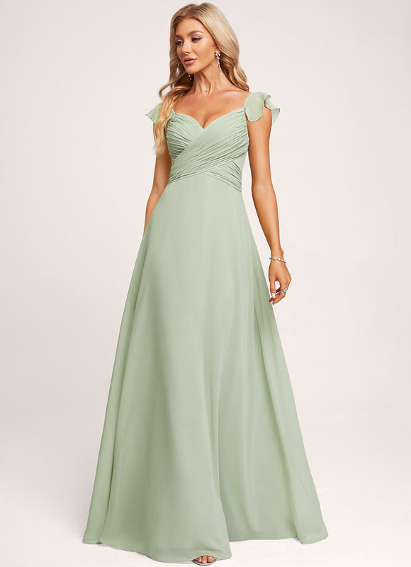 Robe Pastel Rose Demoiselle D'Honneur Élégante - gallery 3