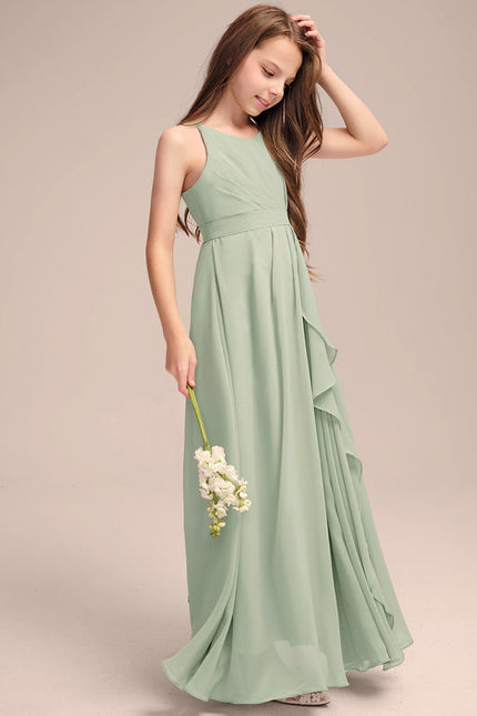 Robe Pastel Rose Demoiselle D'Honneur Volants - gallery 4