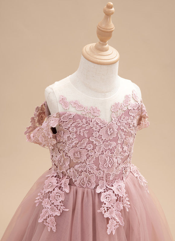 Robe Pastel Rose Fille Mariage Élégante - gallery 6
