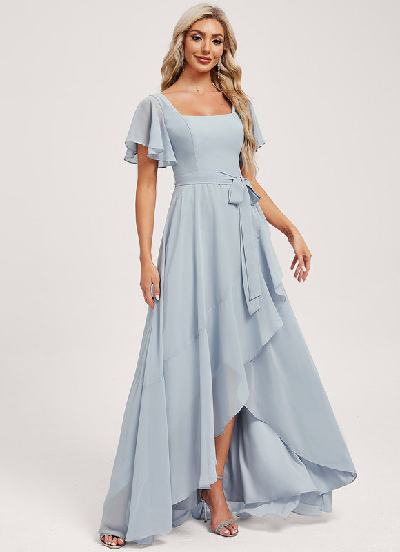 Robe Pastel Bleu Ciel Trapèze Asymétrique