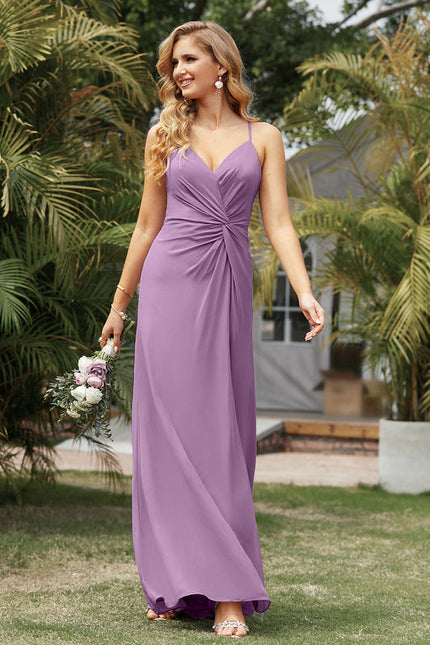 Robe Pastel Rose Demoiselle D'Honneur Élégante - gallery 2