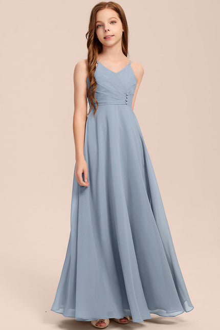 Robe Pastel Verte Col V Longueur Maxi - gallery 7