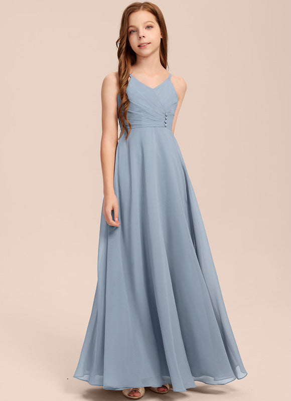 Robe Pastel Verte Col V Longueur Maxi - gallery 7