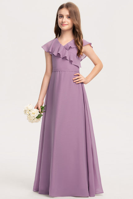 Robe Pastel Lilas Demoiselle D'Honneur Élégante