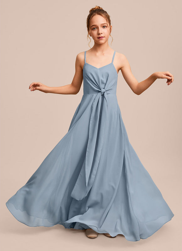 Robe Pastel Verte Col V Longueur Maxi - gallery 3