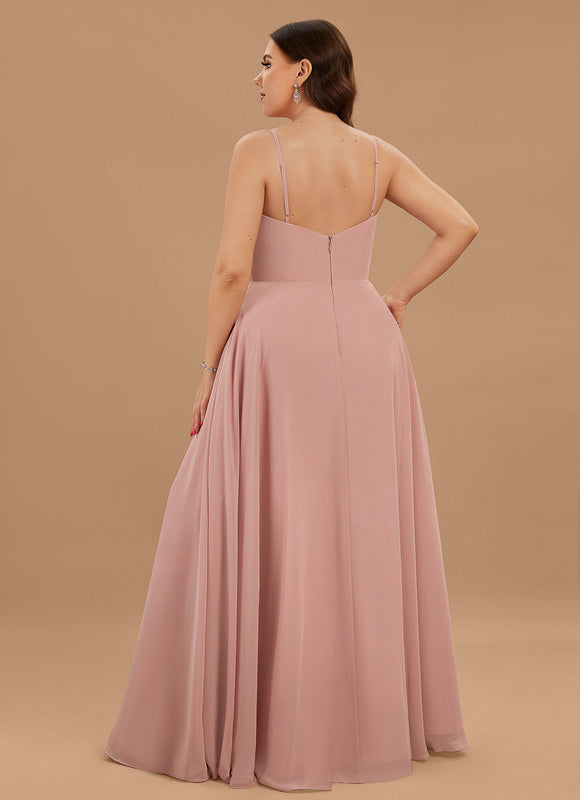 Robe Pastel Bleu Col V Longue - gallery 5