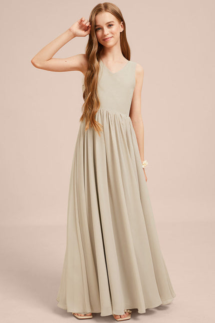 Robe Pastel Verte Mousseline Demoiselle D'Honneur - gallery 4