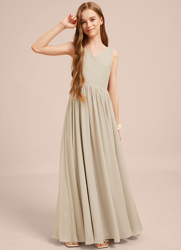 Robe Pastel Verte Mousseline Demoiselle D'Honneur - gallery 4