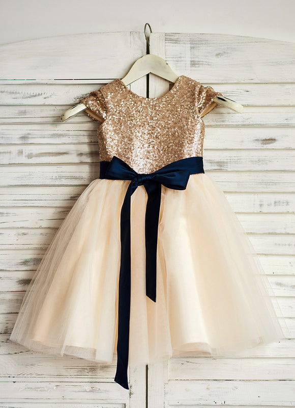 Robe Pastel Crème Trapèze Mariage Fille - gallery 4