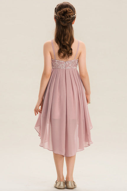 Robe Pastel Rose Trapèze Col Carré - gallery 3