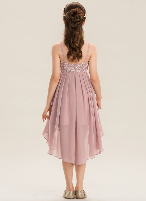 Robe Pastel Rose Trapèze Col Carré - gallery 3