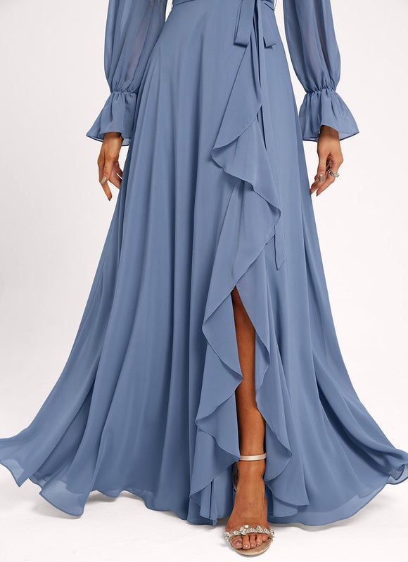 Robe Pastel Rose Demoiselle D'Honneur Élégante - gallery 2