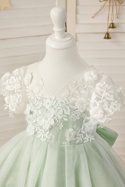 Robe Pastel Verte Dentelle Demoiselle D'Honneur - gallery 7