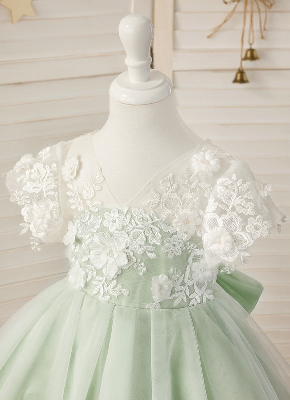 Robe Pastel Verte Dentelle Demoiselle D'Honneur - gallery 7