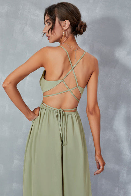 Robe Pastel Vert Mousse Plissée Maxi - gallery 5