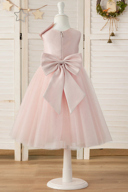 Robe Pastel Rose Demoiselle D'Honneur Tulle - gallery 2