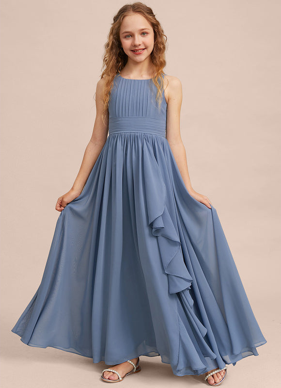 Robe Pastel Demoiselle D'Honneur Bleu Clair - gallery 2