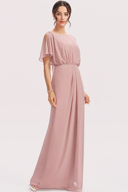 Robe Pastel Rose Demoiselle D'Honneur Fluide - gallery 1