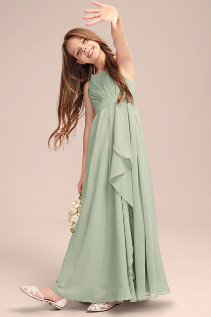 Robe Pastel Rose Demoiselle D'Honneur Volants - gallery 2