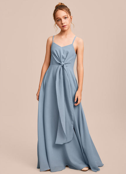 Robe Pastel Verte Col V Longueur Maxi