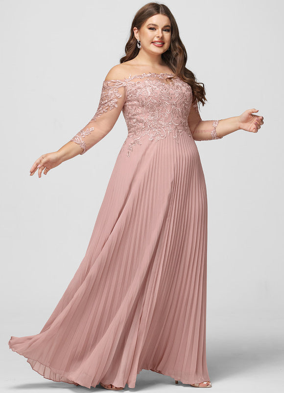Robe Pastel Rose Épaules Dénudées Dentelle - gallery 7