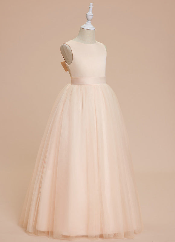 Robe Pastel Princesse Pêche Tulle Satin - gallery 2