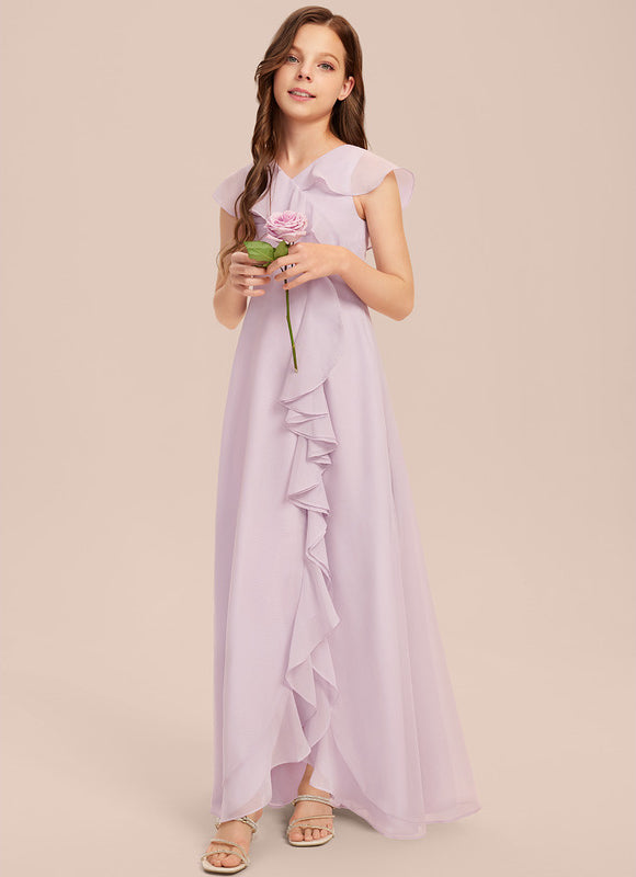 Robe Pastel Demoiselle D'Honneur Bleu Clair - gallery 5