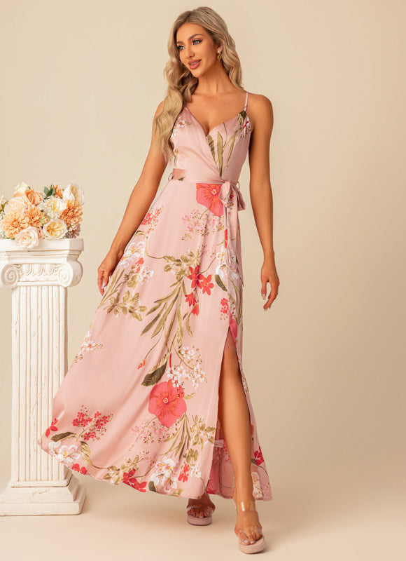 Robe Pastel Florale Rose Satinée - gallery 6