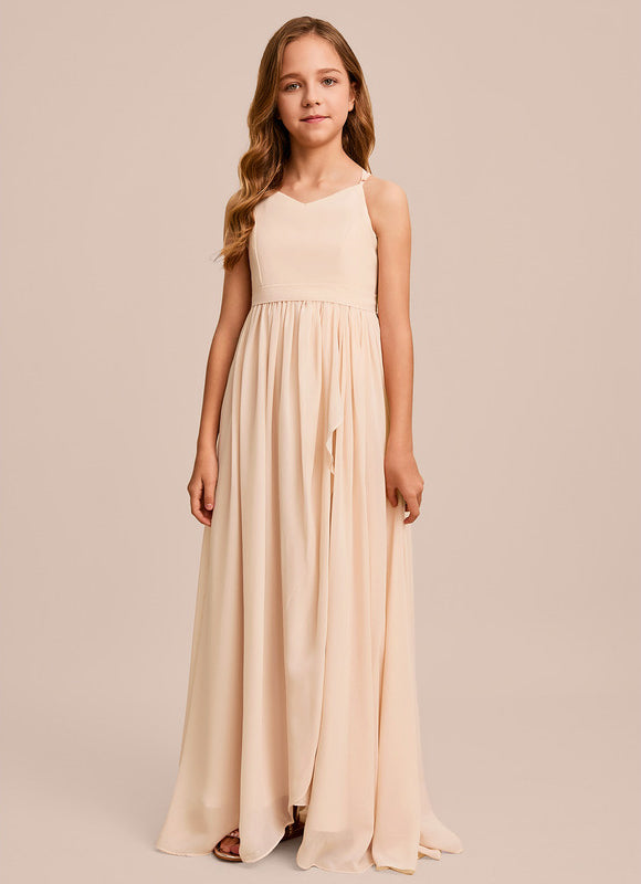 Robe Pastel Verte Col V Longueur Maxi - gallery 2