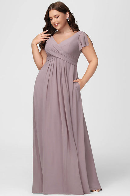 Robe Pastel Rose Demoiselle D'Honneur Élégante - gallery 9