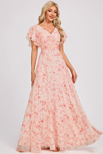 Robe Pastel Rose Demoiselle D'Honneur Élégante - gallery 2