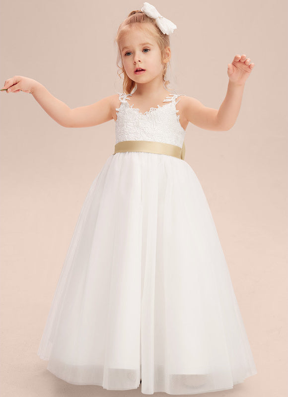 Robe Pastel Blanche Demoiselle D'Honneur Élégante - gallery 2
