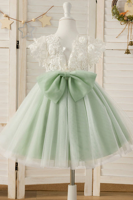 Robe Pastel Verte Dentelle Demoiselle D'Honneur - gallery 8