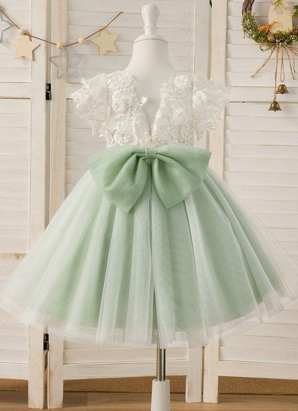 Robe Pastel Verte Dentelle Demoiselle D'Honneur - gallery 8