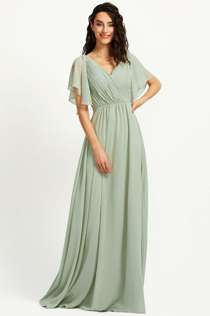 Robe Pastel Rose Demoiselle D'Honneur Élégante - gallery 3