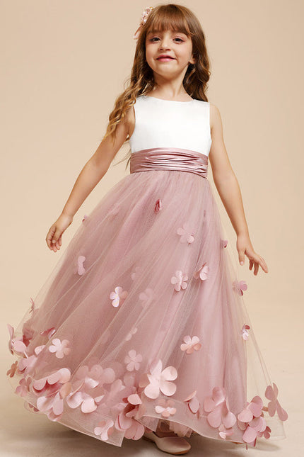 Robe Pastel Rose Fille Mariage Florale - gallery 7