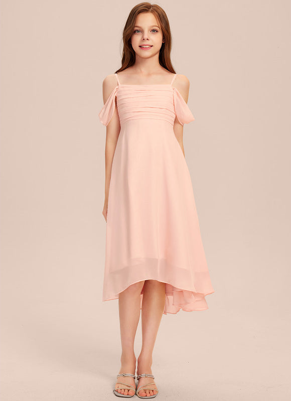 Robe Pastel Vert Mousseline Trapèze Junior - gallery 5
