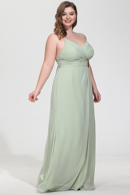 Robe Pastel Vert Sauge Demoiselle D'Honneur Élégante - gallery 8