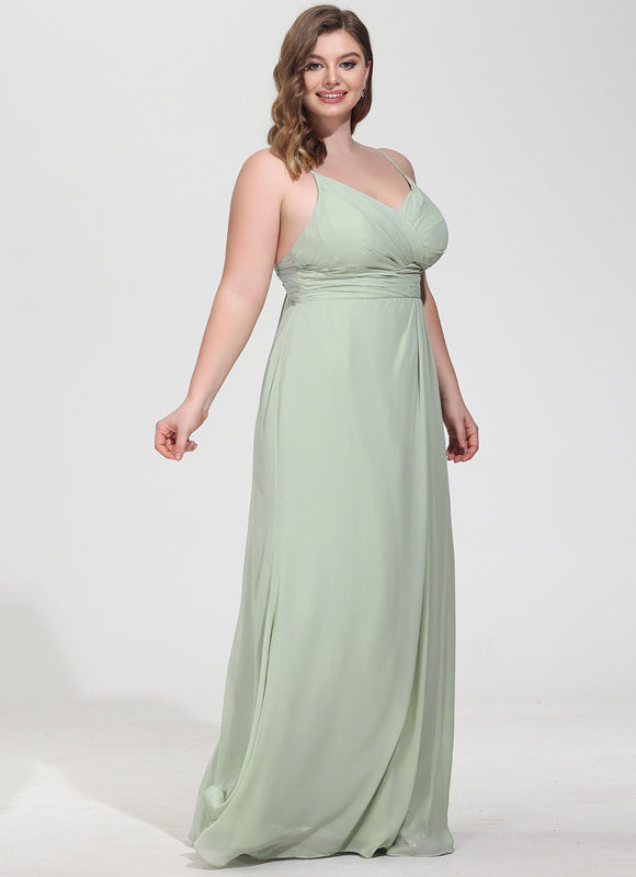 Robe Pastel Vert Sauge Demoiselle D'Honneur Élégante - gallery 8